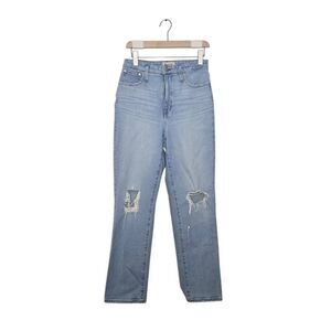 Madewell Curvy Perfect Vintage Straight Jeans Size 28 Distressed